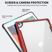 Telaio in alluminio serie iPAKY Thunder + paraurti in TPU + custodia antiurto per PC trasparente, For iPad 10.2, For iPad Air 2022 / 2020 10.9