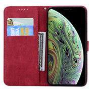 Custodia in pelle a vibrazione orizzontale con goffratura farfalle effetto pelle retrò con supporto, slot per carte e portafoglio, For iPhone XS Max
