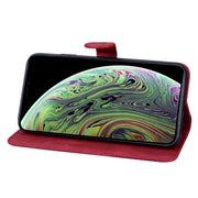 Custodia in pelle a vibrazione orizzontale con goffratura farfalle effetto pelle retrò con supporto, slot per carte e portafoglio, For iPhone XS Max