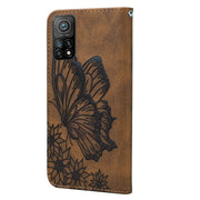 Custodia in pelle a vibrazione orizzontale con goffratura farfalle effetto pelle retrò con supporto, slot per carte e portafoglio, For Xiaomi Mi 10T Pro 5G, For Xiaomi Mi 10T Lite 5G