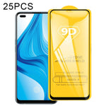25 pellicole in vetro temperato a schermo intero con colla piena 9D, For OPPO F17, For OPPO F17 Pro, For OPPO A32 2020