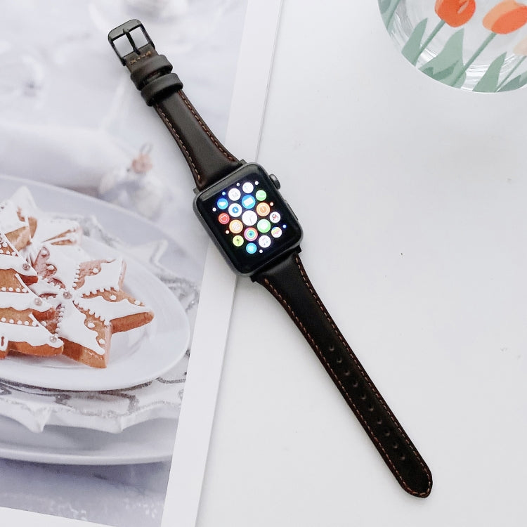 Piccoli cinturini di ricambio in pelle a doppia faccia per Apple Watch Series 6 e SE e 5 e 4 40 mm / 3 e 2 e 1 38 mm