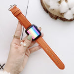 Cinturini di ricambio con fibbia a carattere D per Apple Watch serie 6 e SE e 5 e 4 44 mm / 3 e 2 e 1 42 mm