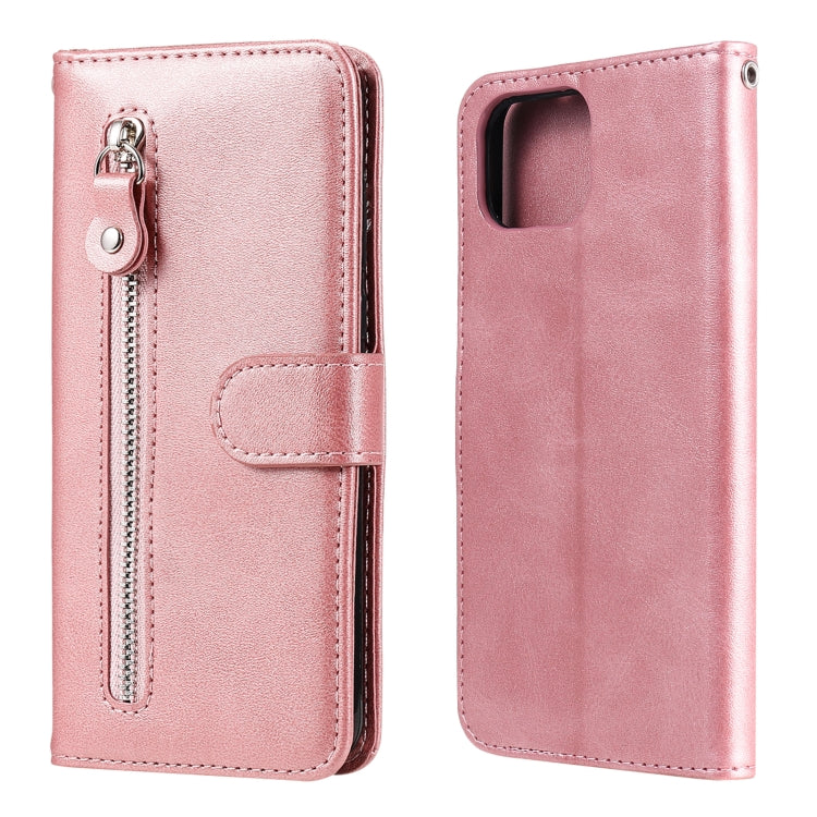Custodia portafoglio in pelle con zip per smartphone compatibili
