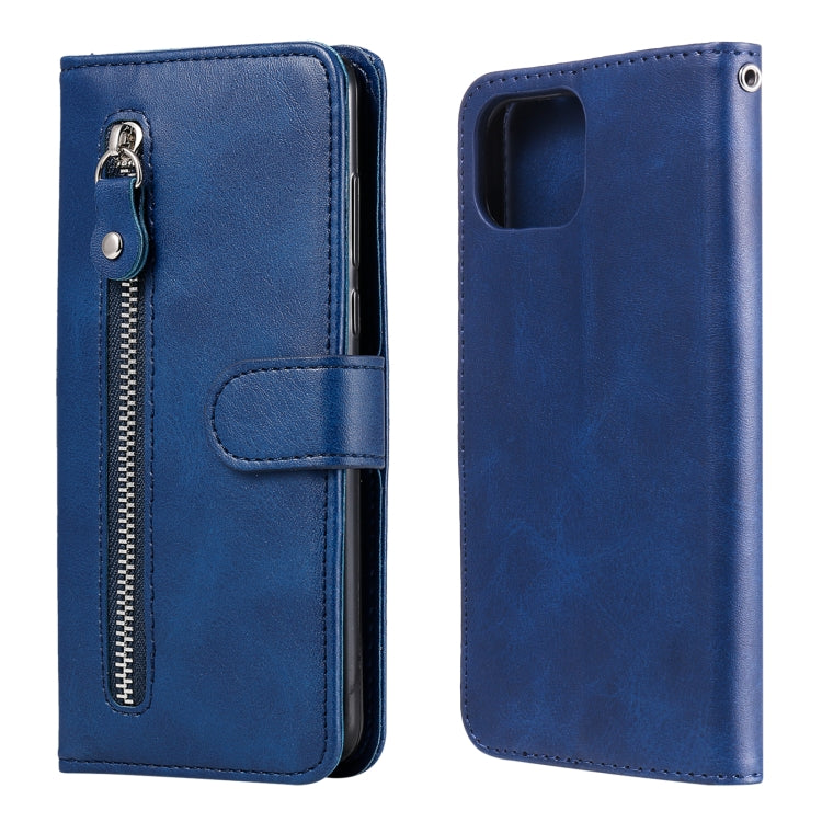 Custodia portafoglio in pelle con zip per smartphone compatibili