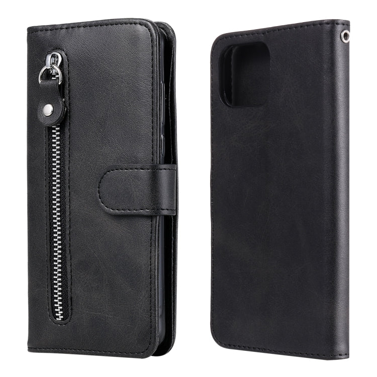 Custodia portafoglio in pelle con zip per smartphone compatibili
