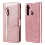 Custodia portafoglio in pelle con zip per smartphone compatibili