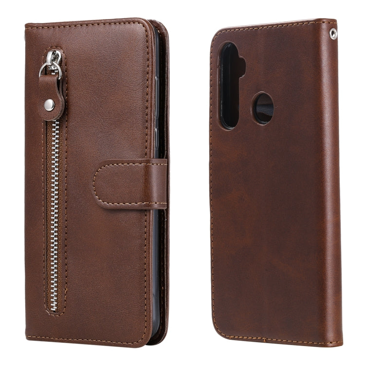 Custodia portafoglio in pelle con zip per smartphone compatibili