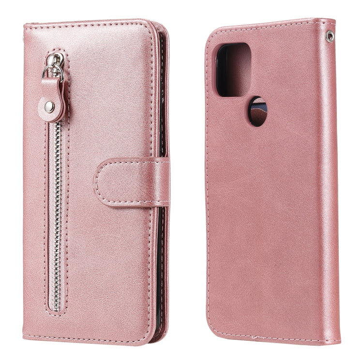 Custodia portafoglio in pelle con zip per smartphone compatibili