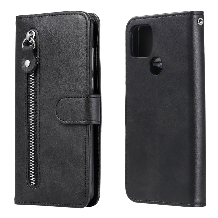 Custodia portafoglio in pelle con zip per smartphone compatibili