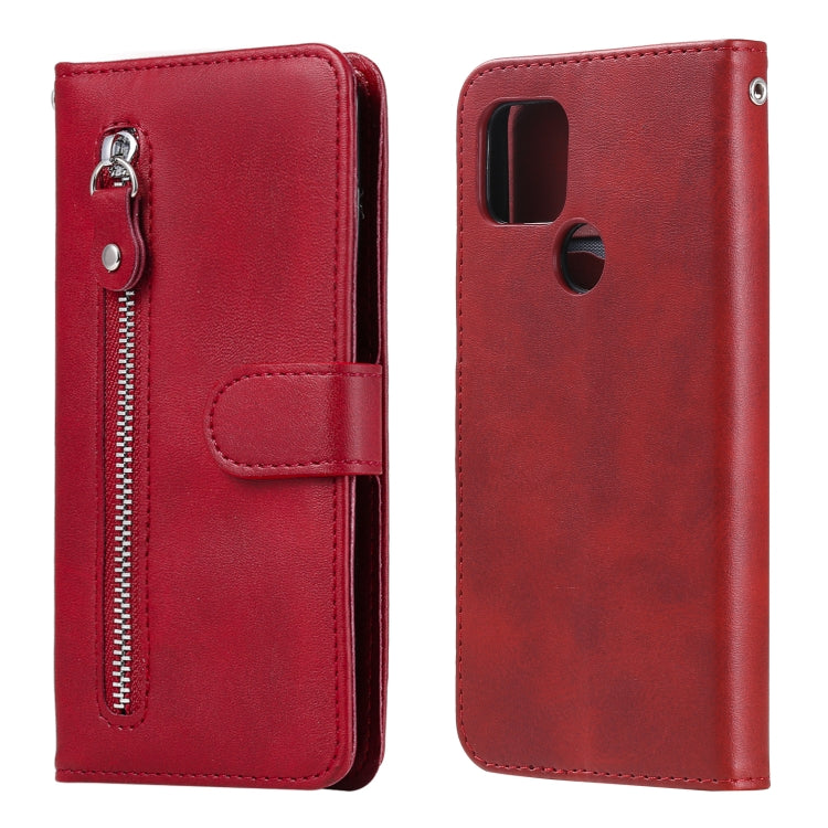 Custodia portafoglio in pelle con zip per smartphone compatibili