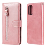 Custodia portafoglio in pelle con zip per Redmi Note 9 e Poco M3