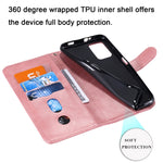 Custodia portafoglio in pelle con zip per Redmi Note 9 e Poco M3