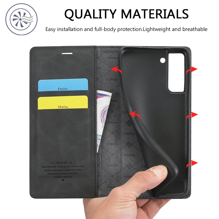 Custodia portafoglio TPU e pelle per Samsung Galaxy S21 5G