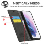 Custodia portafoglio TPU e pelle per Samsung Galaxy S21 5G
