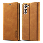 Custodia portafoglio TPU e pelle per Samsung Galaxy S21 5G