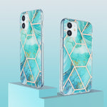Custodia protettiva TPU con motivo marmo per iPhone 12/12 Pro