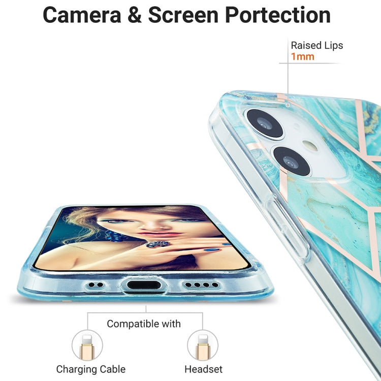 Custodia protettiva TPU con motivo marmo per iPhone 12/12 Pro