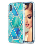 Custodia protettiva TPU con motivo marmo per iPhone 12/12 Pro