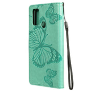 Custodia in pelle flip orizzontale con motivo a rilievo farfalle 3D con supporto, slot per schede e portafoglio, For OPPO A53 (2020) / A53s / A33 (2020) / A32, For OPPO F17 Pro / Reno4 Lite, For OPPO F17 / A73 (2020) 4G