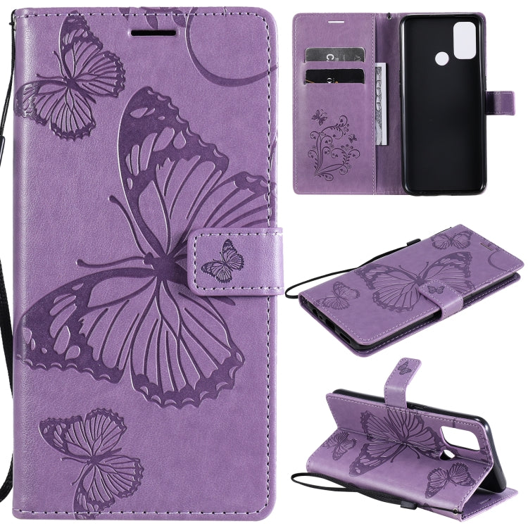 Custodia portafoglio in pelle con farfalle 3D per OPPO