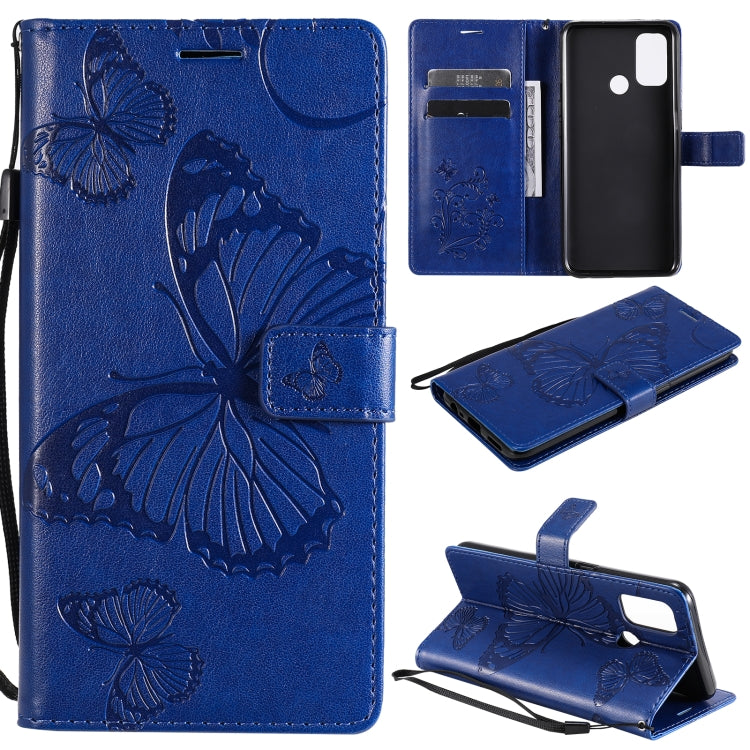 Custodia portafoglio in pelle con farfalle 3D per OPPO