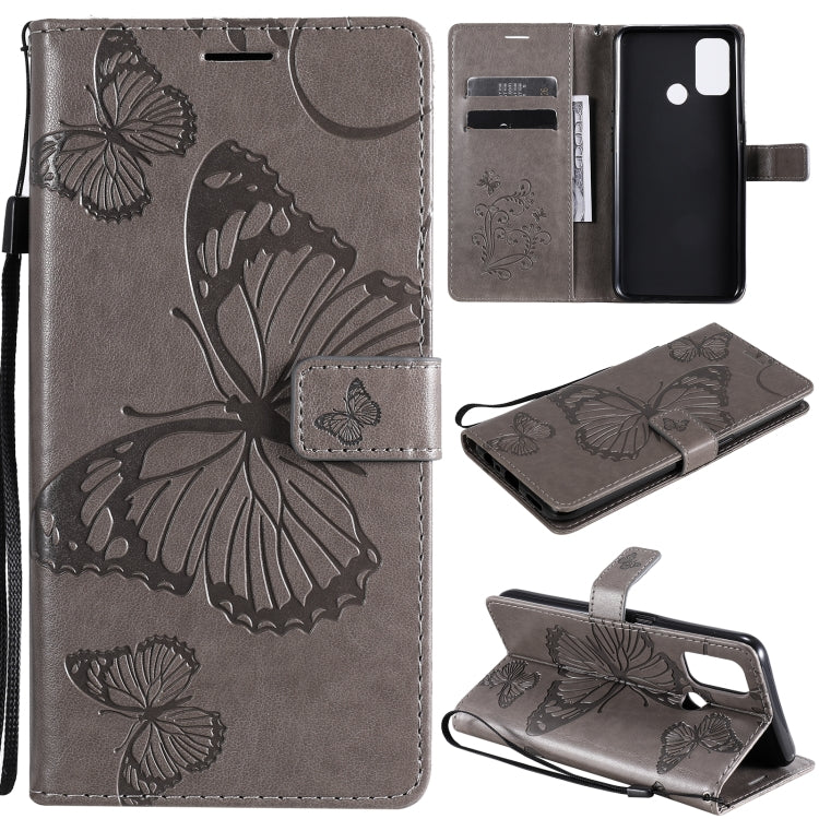Custodia portafoglio in pelle con farfalle 3D per OPPO