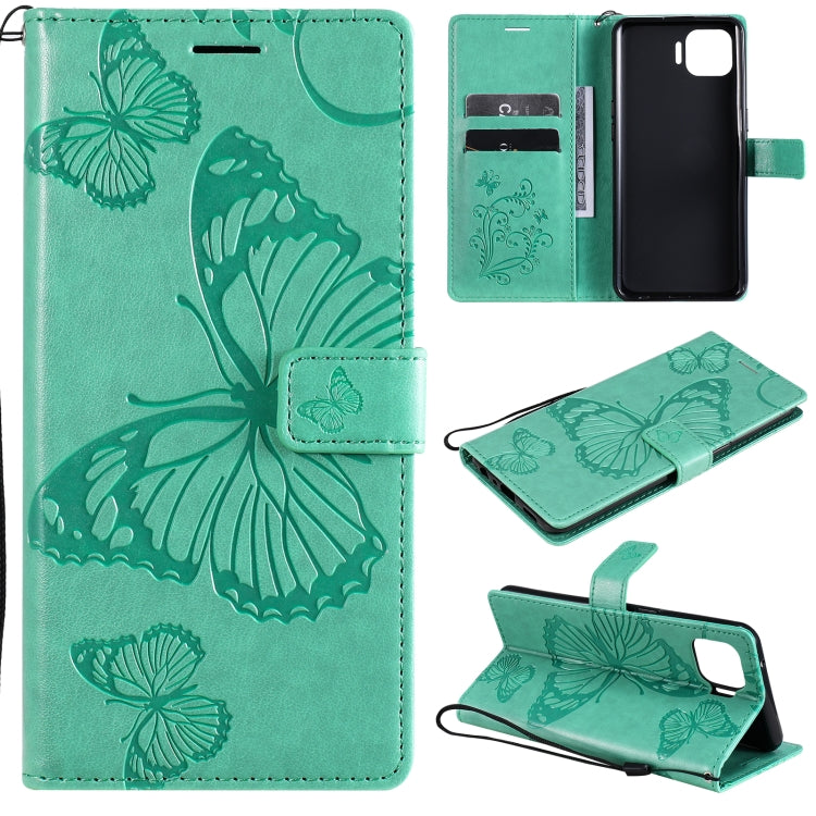Custodia portafoglio in pelle con farfalle 3D per OPPO