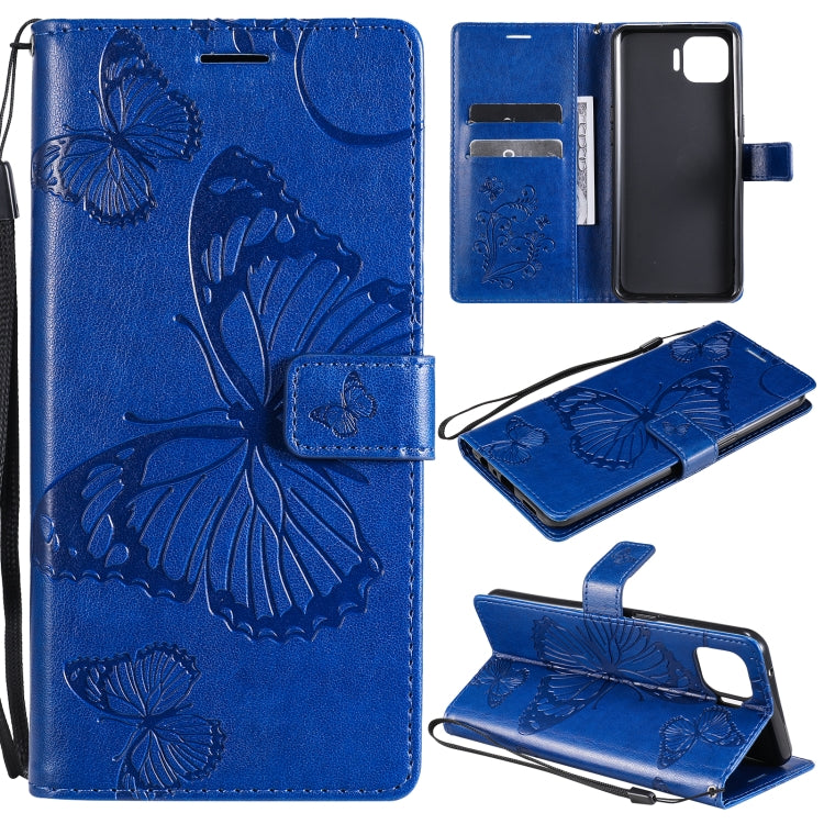 Custodia portafoglio in pelle con farfalle 3D per OPPO