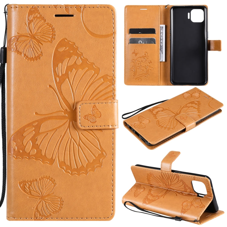 Custodia portafoglio in pelle con farfalle 3D per OPPO
