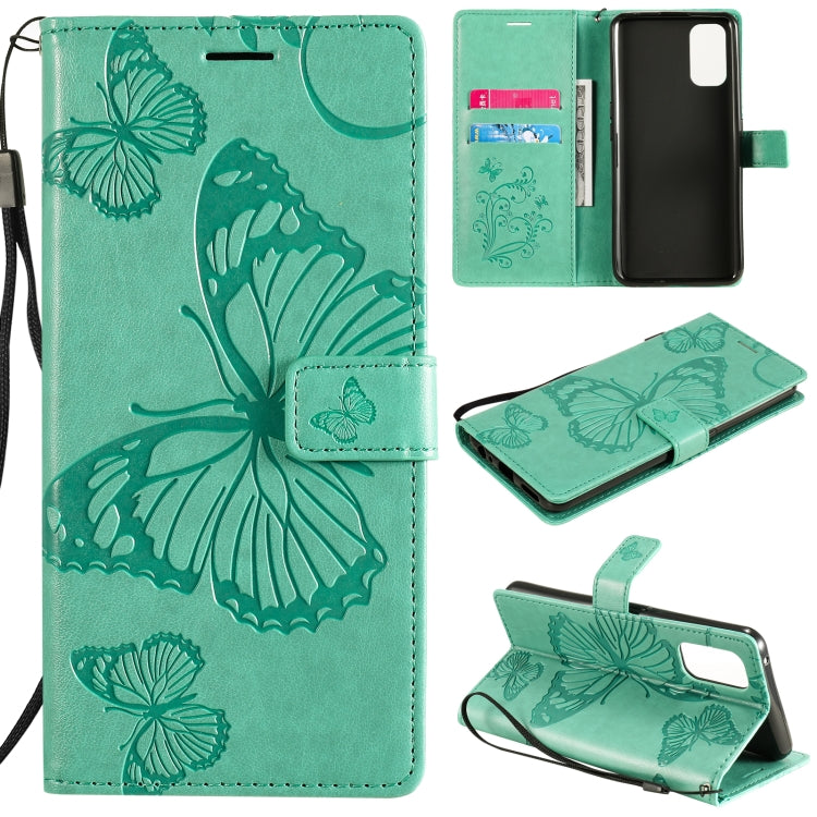 Custodia in pelle flip orizzontale con motivo a rilievo farfalle 3D con supporto, slot per schede e portafoglio, For OPPO Realme 7 Pro, For OPPO Realme 7, For OPPO Realme 7i / C17
