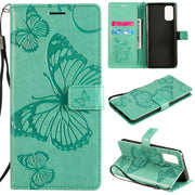 Custodia in pelle flip orizzontale con motivo a rilievo farfalle 3D con supporto, slot per schede e portafoglio, For OPPO Realme 7 Pro, For OPPO Realme 7, For OPPO Realme 7i / C17