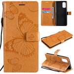 Custodia portafoglio in pelle con farfalle 3D per Realme 7 Pro