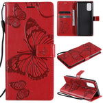 Custodia portafoglio in pelle con farfalle 3D per Realme 7 Pro