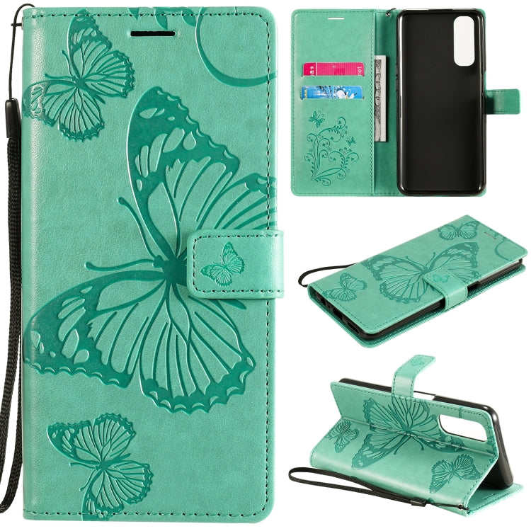 Custodia portafoglio in pelle con farfalle 3D per Realme 7 Pro