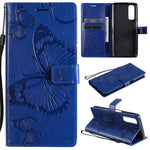 Custodia portafoglio in pelle con farfalle 3D per Realme 7 Pro