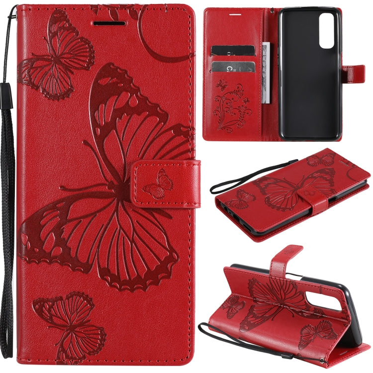 Custodia portafoglio in pelle con farfalle 3D per Realme 7 Pro