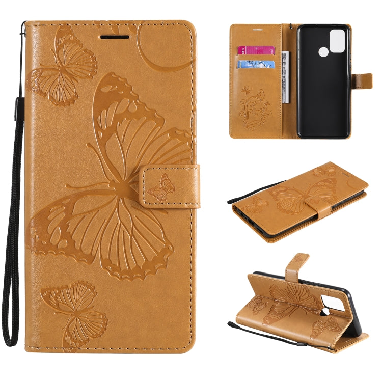Custodia portafoglio in pelle con farfalle 3D per Realme 7 Pro