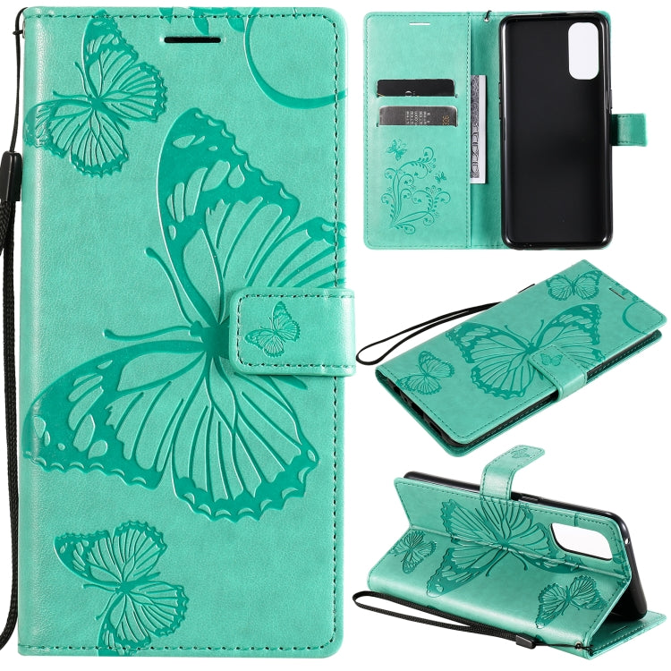 Custodia in pelle flip orizzontale con motivo a rilievo farfalle 3D con supporto, slot per schede e portafoglio, For OPPO Reno4 4G, For OPPO Reno4 Pro 4G, For LG K22 / K22 Plus