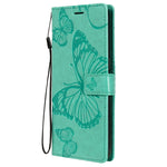 Custodia portafoglio in pelle con farfalle 3D per OPPO Reno4