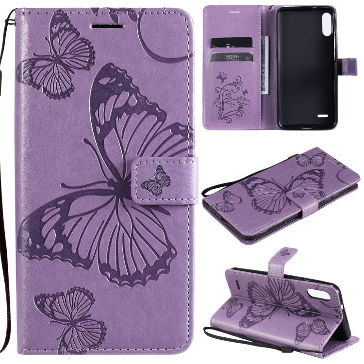 Custodia portafoglio in pelle con farfalle 3D per OPPO Reno4