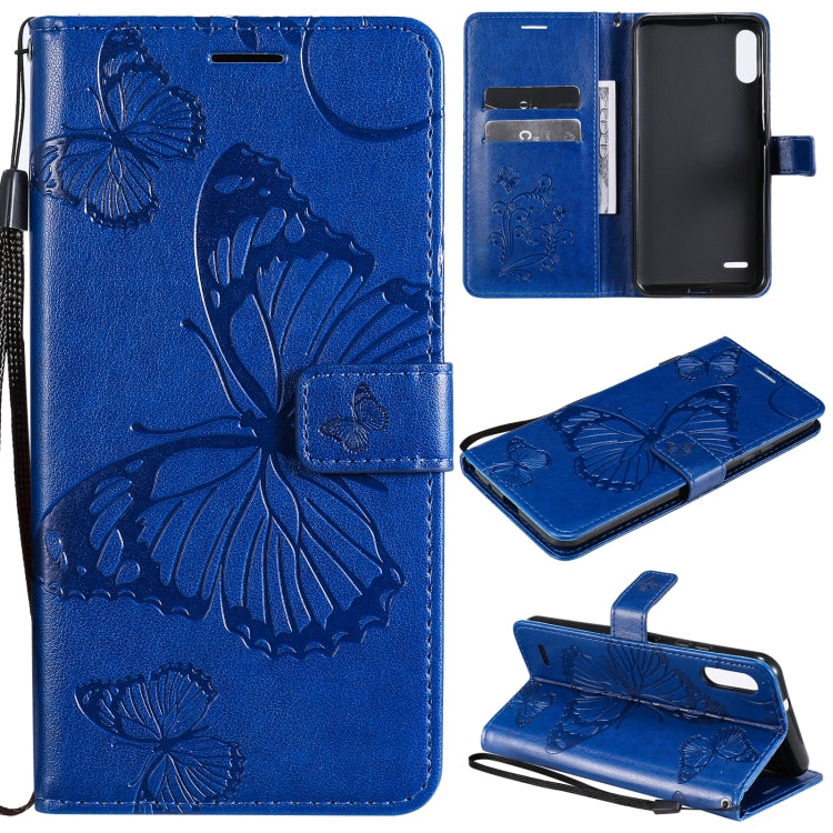 Custodia portafoglio in pelle con farfalle 3D per OPPO Reno4