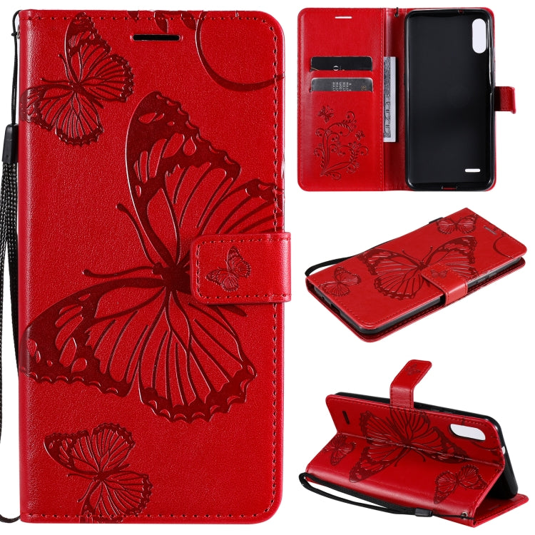 Custodia portafoglio in pelle con farfalle 3D per OPPO Reno4