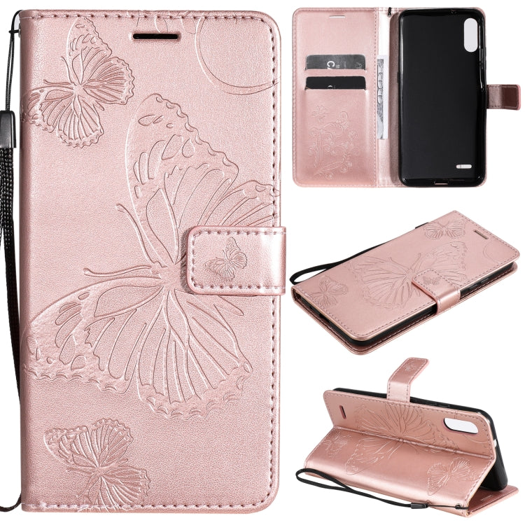Custodia portafoglio in pelle con farfalle 3D per OPPO Reno4
