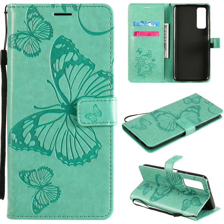 Custodia portafoglio in pelle con farfalle 3D per Huawei P smart