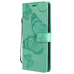 Custodia portafoglio in pelle con farfalle 3D per Huawei P smart