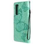 Custodia portafoglio in pelle con farfalle 3D per Huawei P smart