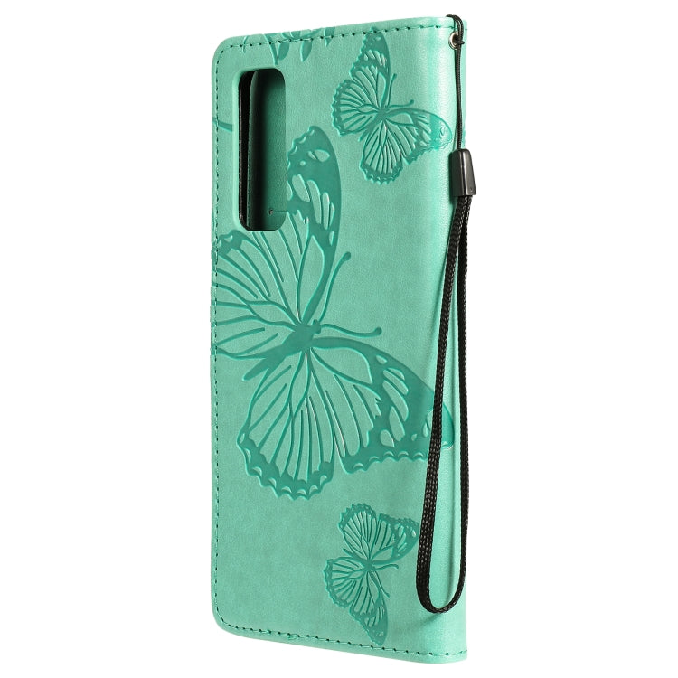 Custodia portafoglio in pelle con farfalle 3D per Huawei P smart