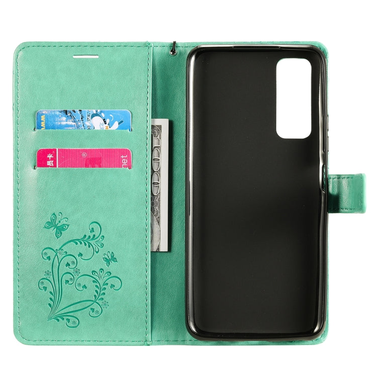 Custodia portafoglio in pelle con farfalle 3D per Huawei P smart
