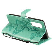 Custodia in pelle flip orizzontale con motivo a rilievo farfalle 3D con supporto, slot per schede e portafoglio, For Huawei P smart 2021, For Huawei Y9a, For Samsung Galaxy A42 5G